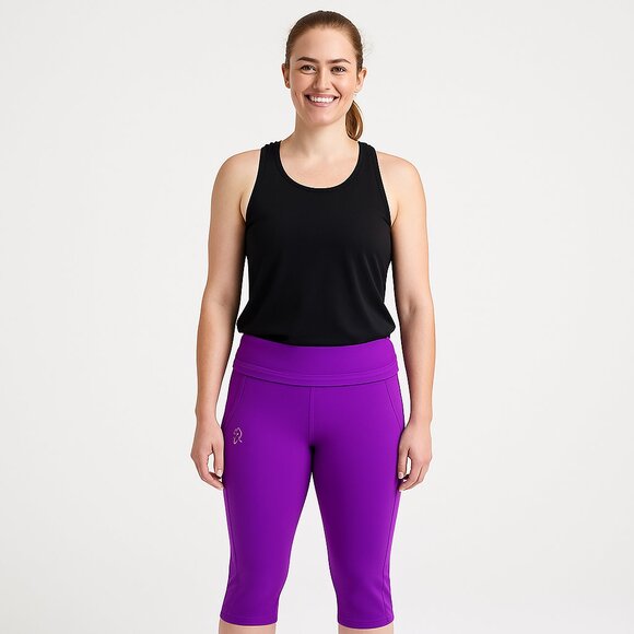 Zaggora Pants - Purple High-Rise Athletic Leggings